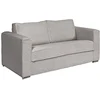 Image de Canapé 3 places convertible express en velours côtelé grosses côtes gris clair - Couchage à lattes larges 140 cm - Matelas 18cm LORETO