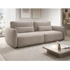 Image de Canapé 3 places convertible en tissu texturé taupe VOPOZA