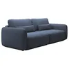 Image de Canapé 3 places convertible en tissu texturé bleu marine VOPOZA