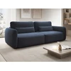 Image de Canapé 3 places convertible en tissu texturé bleu marine VOPOZA