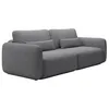 Image de Canapé 3 places convertible en tissu texturé gris VOPOZA