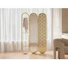 Image de Paravent miroir art déco en métal - 3 pans - L. 117 x H. 175cm - Doré - MAVICA