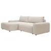 Image de Canapé dangle gauche convertible en tissu texturé beige DAVISO
