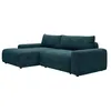 Image de Canapé dangle gauche convertible en tissu texturé bleu DAVISO