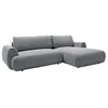 Image de Canapé dangle droit convertible en tissu chiné gris MONELIA