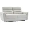 Image de Canapé 3 places relax électrique en tissu texturé gris clair BREVIO