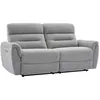 Image de Canapé 3 places relax électrique en tissu texturé gris BREVIO