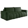 Image de Canapé 3 places convertible en tissu bouclette vert ISSORO II