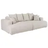 Image de Canapé 4 places confort assise profonde en tissu texturé beige MOTINO