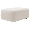 Image de Pouf en tissu chiné crème DAVISO