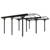 Image de Carport pergola double autoportant en aluminium - 2 voitures - 30 m² - Gris anthracite - BARESA