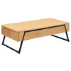 Image de Table basse avec plateau relevable placage chêne - Naturel - EBENORA