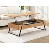 Image de Table basse avec plateau relevable placage chêne - Naturel - EBENORA