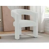 Image de Fauteuil en tissu texturé blanc FAVINA