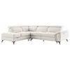 Image de Canapé dangle gauche relax électrique en tissu chiné beige CADILO