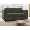 Image de Canapé 3 places convertible express en tissu texturé vert - Couchage 140 cm - Matelas 14 cm - ELORYA
