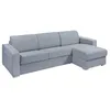 Image de Canapé dangle réversible convertible express en tissu texturé gris - Couchage 140 cm - Matelas 18 cm - CALITO