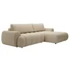 Image de Canapé dangle droit convertible en tissu beige FRIDORA