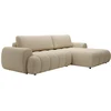 Image de Canapé d'angle droit convertible en tissu beige FRIDORA