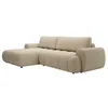 Image de Canapé dangle gauche convertible en tissu beige FRIDORA
