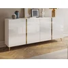 Image de Buffet avec 4 portes - 200 cm - Blanc brillant et Doré - MARZIALO