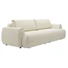 Image de Canapé 4 places convertible en tissu chiné beige MONELIA