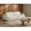 Image de Canapé 4 places convertible en tissu chiné beige MONELIA