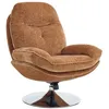 Image de Fauteuil pivotant en tissu texturé jaune moutarde ILMACA