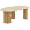 Image de Table basse en MDF - Effet travertin beige et naturel clair - ALOZYA