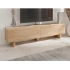 Image de Meuble TV avec 2 portes en MDF - 180 cm - Naturel - LUDIMA