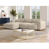 Image de Grand canapé d'angle gauche convertible en tissu chiné beige POGNI de Maison Céphy
