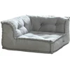 Image de Fauteuil d'angle en tissu gris DIROLA