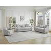 Image de Canapé 3 places 2 places et un fauteuil en tissu texturé gris clair NAFEKI