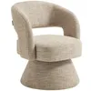 Image de Fauteuil pivotant en tissu texturé beige NAROLIA de Maison Céphy