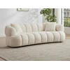 Image de Canapé 3 places en tissu bouclette blanc cassé COLIANI