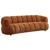 Image de Canapé 3 places en tissu bouclette terracotta COLIANI