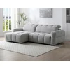Image de Canapé d'angle gauche relax avec assise coulissante électrique en tissu gris CARIALA