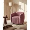 Image de Fauteuil en tissu texturé rose VEREIDE