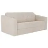 Image de Canapé 4 places convertible express en tissu texturé beige - Couchage lattes larges 160 cm - Matelas 18 cm - DARIELO