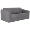Image de Canapé 3 places convertible express en tissu texturé gris - Couchage lattes larges 140 cm - Matelas 14 cm - DARIELO