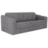 Image de Canapé 4 places convertible express en tissu texturé gris - Couchage 160 cm - Matelas 18 cm - DARIELO