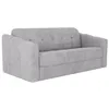 Image de Canapé 3 places convertible express en tissu texturé gris clair - Couchage 140 cm - Matelas 14 cm - DARIELO