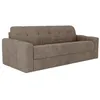 Image de Canapé 4 places convertible express en tissu texturé taupe - Couchage 160 cm - Matelas 22 cm avec mémoire de forme - DARIELO