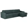 Image de Canapé dangle réversible convertible express en tissu texturé bleu canard - Couchage 140 cm - Matelas 22 cm avec mémoire de forme -