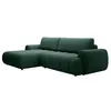 Image de Canapé dangle gauche convertible en tissu vert sapin FRIDORA