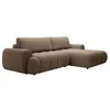 Image de Canapé dangle droit convertible en tissu taupe FRIDORA
