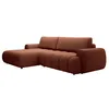 Image de Canapé dangle gauche convertible en tissu terracotta FRIDORA
