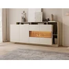 Image de Buffet 4 portes et 4 niches avec LEDs - Beige et Naturel clair - IDESIA