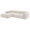 Image de Canapé dangle gauche en tissu chenille beige CALESO de Maison Céphy
