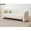Image de Canapé 2 places en tissu bouclette blanc ivoire OVOTAS